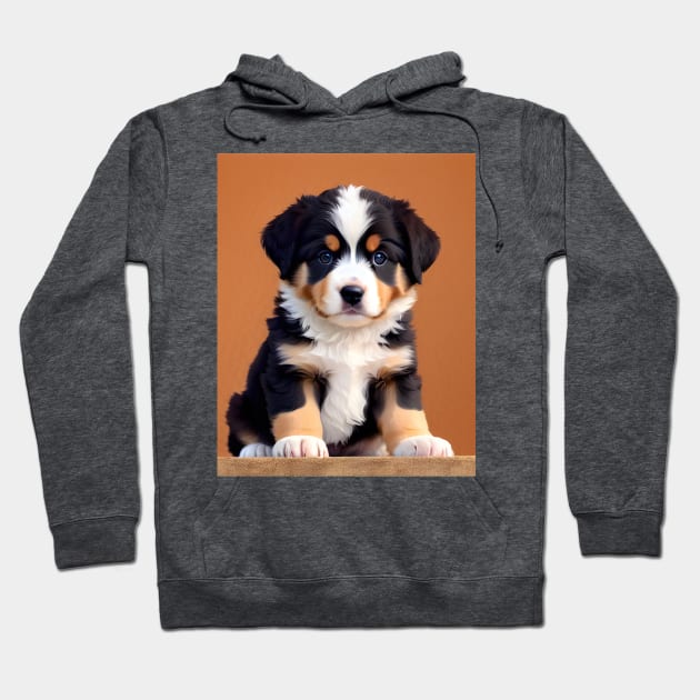 Burnese Mountain Puppy 04 Hoodie by Jaymz Weiss Designz